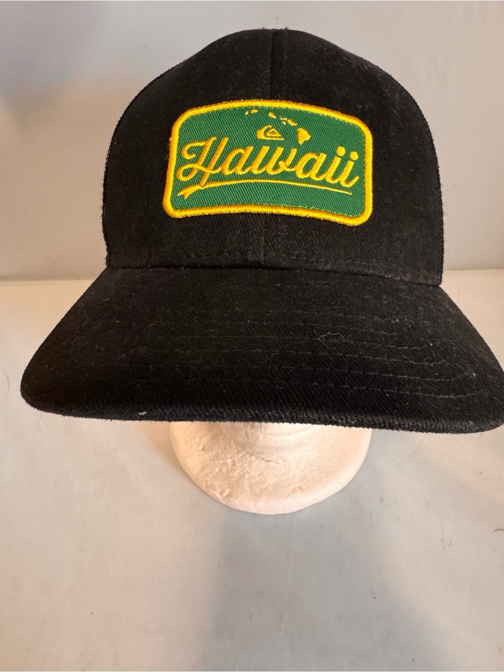 Quiksilver Hawaii Islands Snapback Hat - Black - Green Mesh Back